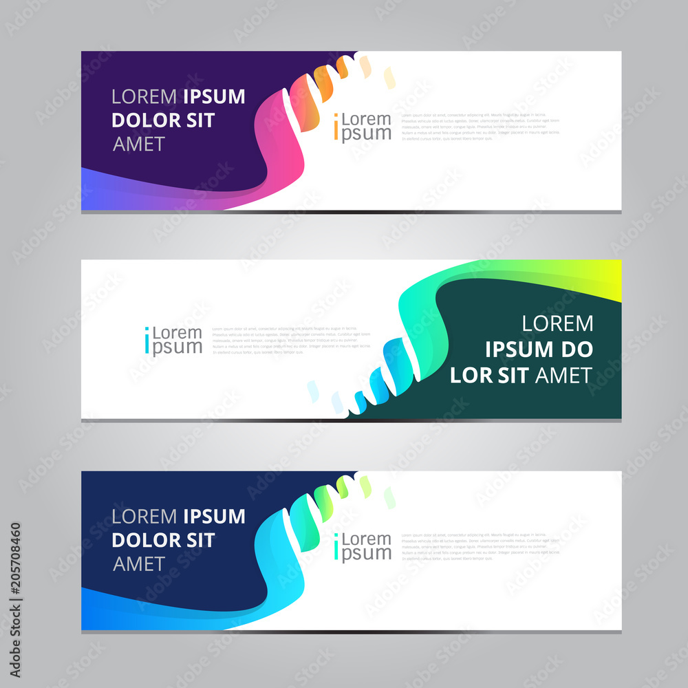 Vector abstract design banner web template.