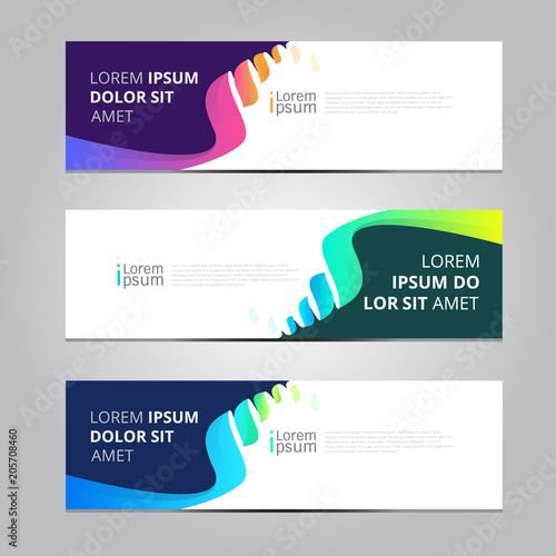 Vector abstract design banner web template.