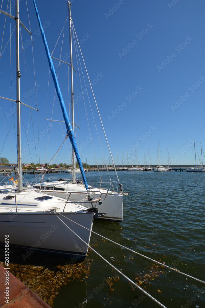 Segelschiffe im Hafen Breege auf Rügen Segelschiffe im Hafen Breege auf Rügen