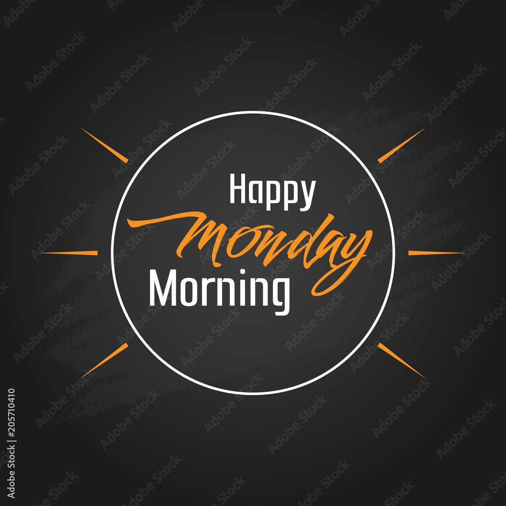 Happy Monday Morning Vector Template Design Happy Monday Morning Vector Template Design