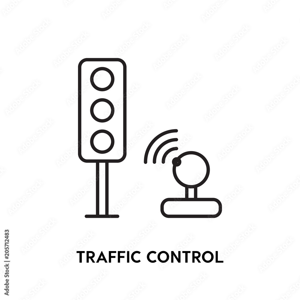 Traffic control Vector Icon, smart road symbol. Modern, simple flat vector  illustration for web site or mobile app. Stock Vector | Adobe Stock
