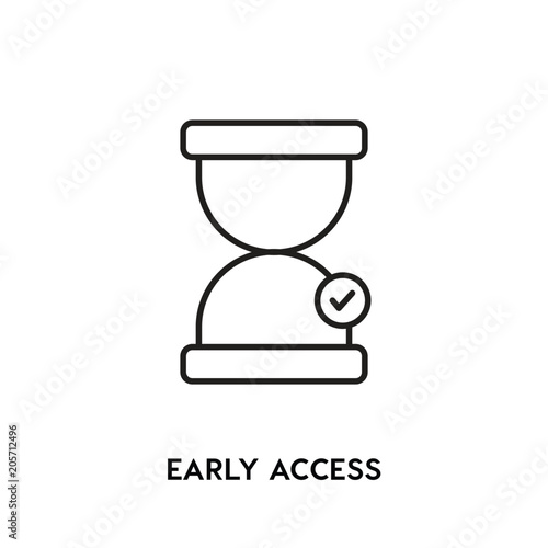 Early access Vector Icon, beta version symbol. Modern, simple flat vector illustration for web site or mobile app.