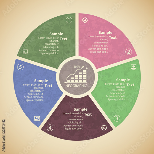 Abstract 3D Paper Infographics
