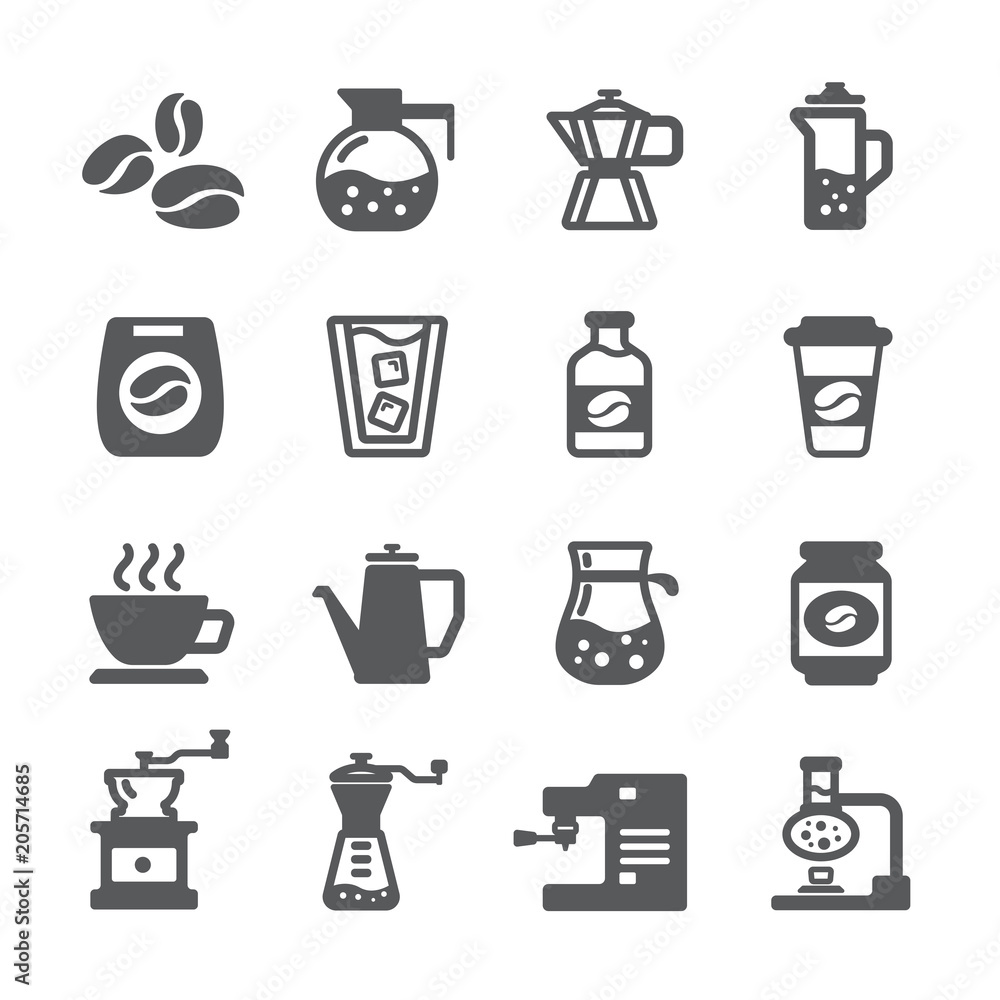 Coffee icon set Coffee icon set