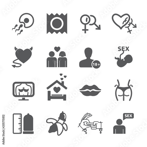 Sexual,sex icon set