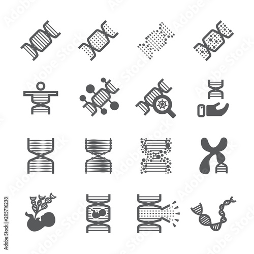 Dna icon set