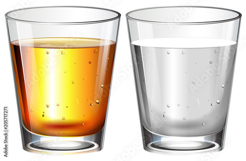 Glasses of Water and Whisky