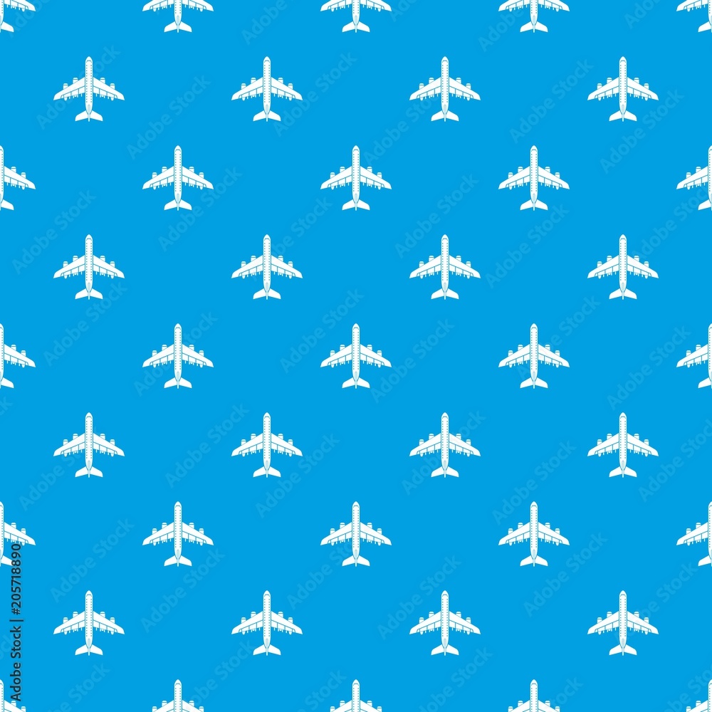 Plane pattern vector seamless blue repeat for any use Plane pattern vector seamless blue repeat for any use