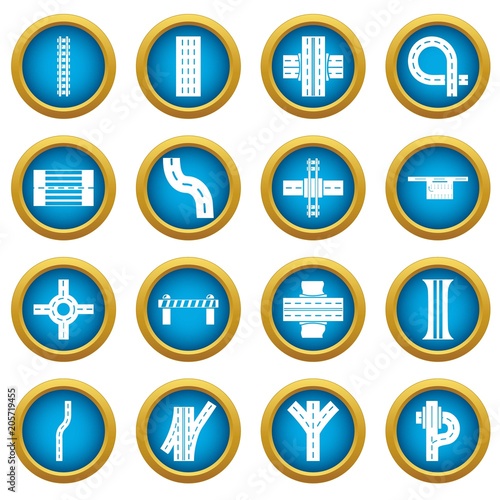 Road parts constructor icons set. Simple illustration of 16 road parts constructor module vector icons for web Free Download Road parts constructor icons set. Simple illustration of 16 road parts constructor module vector icons for web - GFXLoad