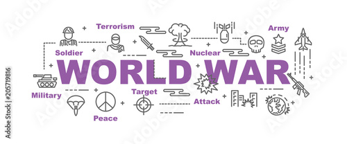 world war vector banner