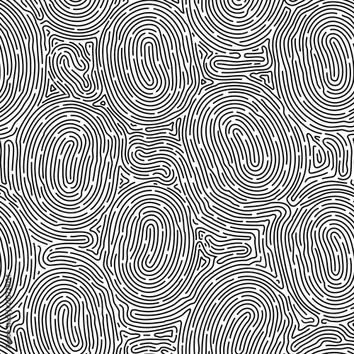 Monochrome doodle abstract seamless background with stroke line.