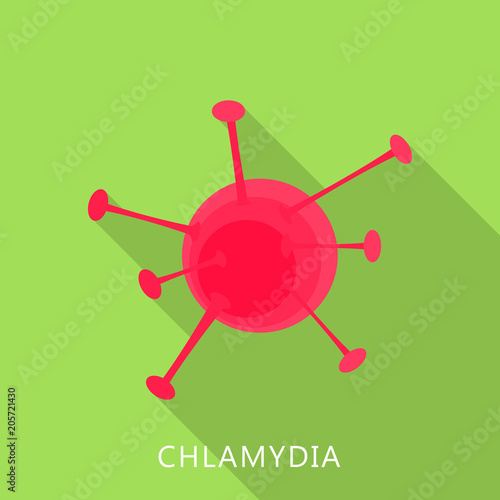 Chlamydia icon. Flat illustration of chlamydia vector icon for web design