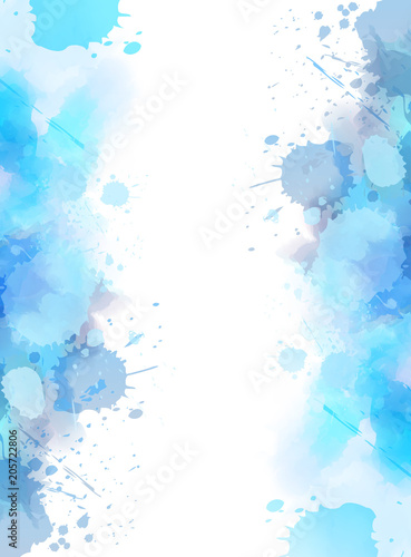 Abstract background with watercolor splashes