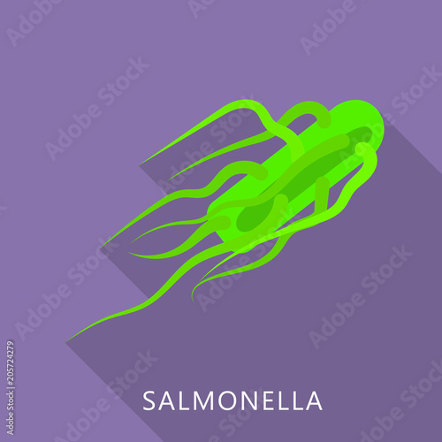 Salmonella icon. Flat illustration of salmonella vector icon for web design
