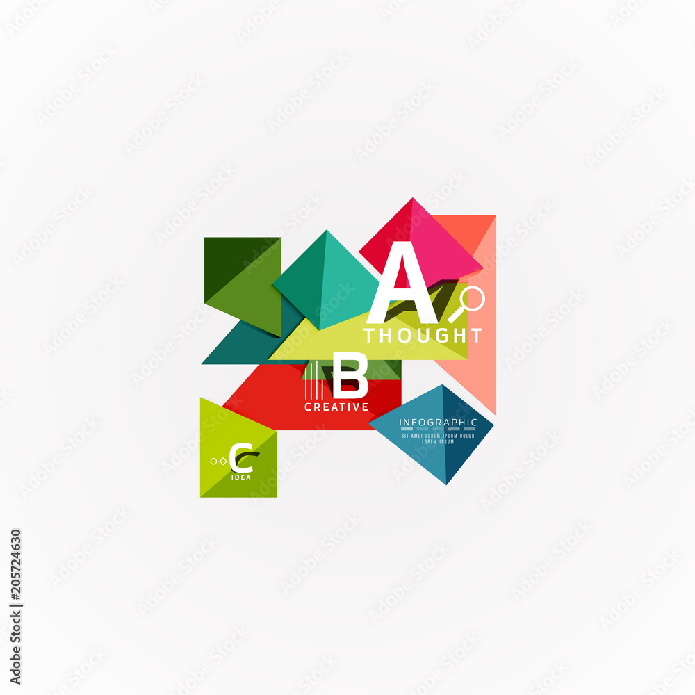 Paper infographic banner template with a b c options, infographics elements Paper infographic banner template with a b c options, infographics elements