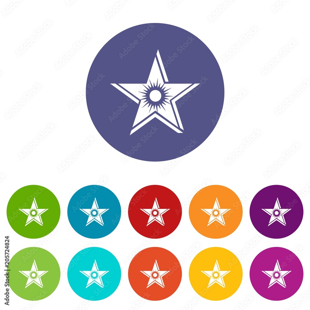Star sun icon. Simple illustration of star sun vector icon for web Star sun icon. Simple illustration of star sun vector icon for web