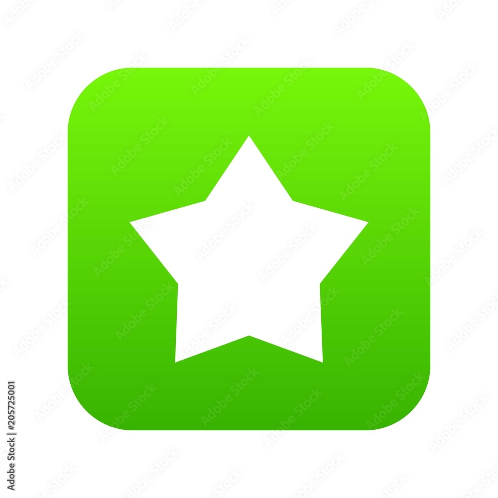 Star icon digital green for any design isolated on white vector illustration Star icon digital green for any design isolated on white vector illustration