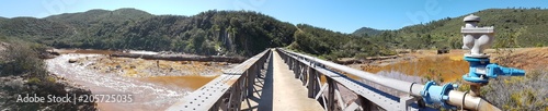 Panoramic view of the Cachan bridge, in Berrocal, province of Huelva, Spain photo