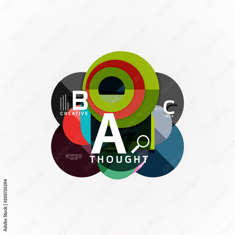 Abstract geometric option infographic banners, a b c steps process Abstract geometric option infographic banners, a b c steps process