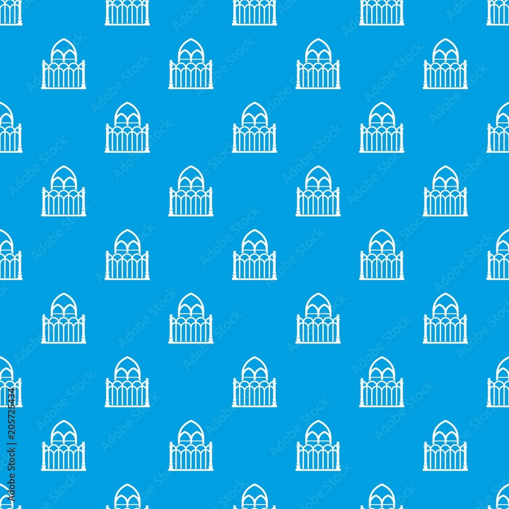 Architecture pattern vector seamless blue repeat for any use