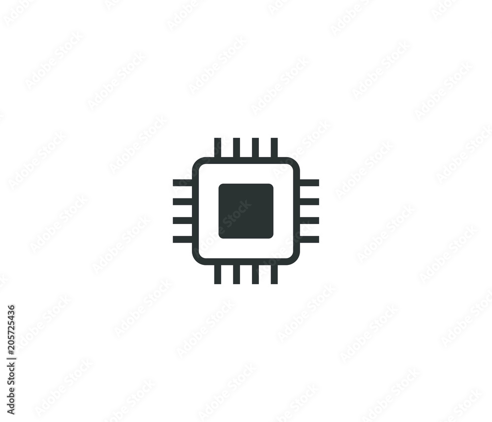 Computer microprocessor icon Computer microprocessor icon