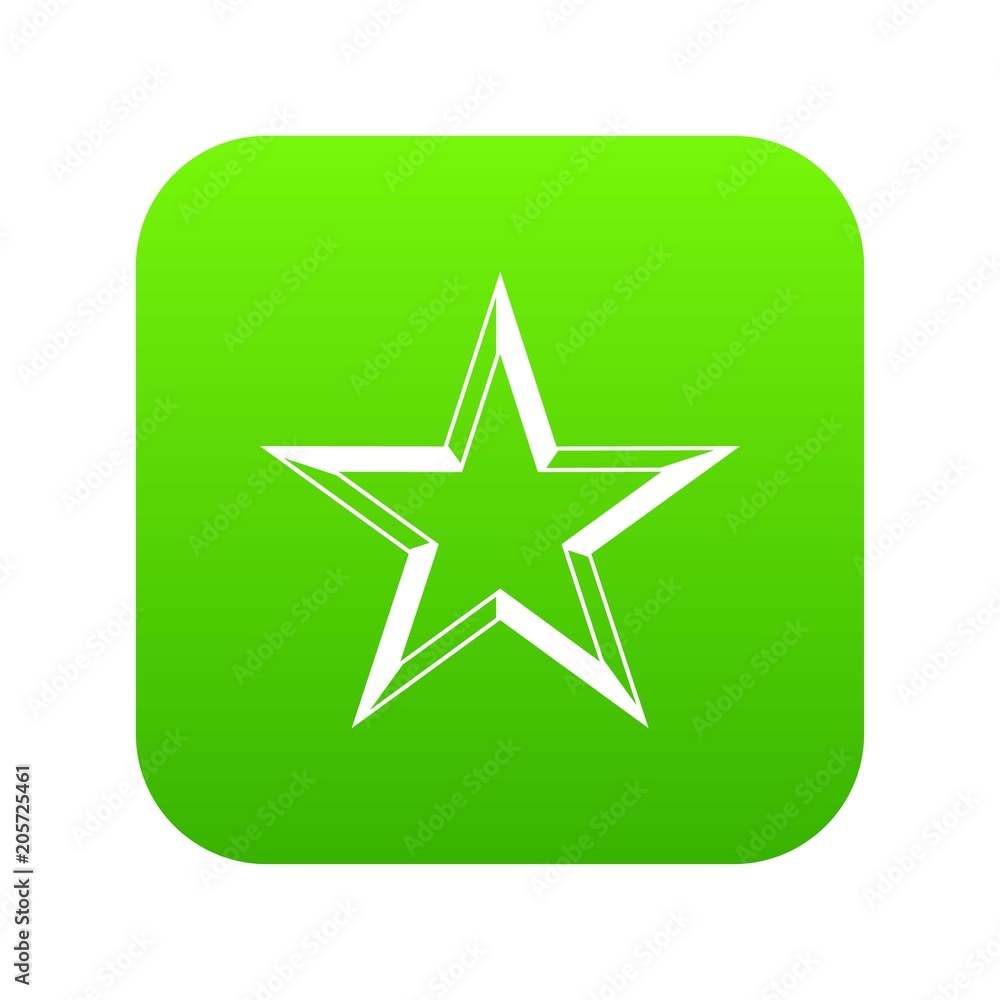 Star icon digital green for any design isolated on white vector illustration Star icon digital green for any design isolated on white vector illustration