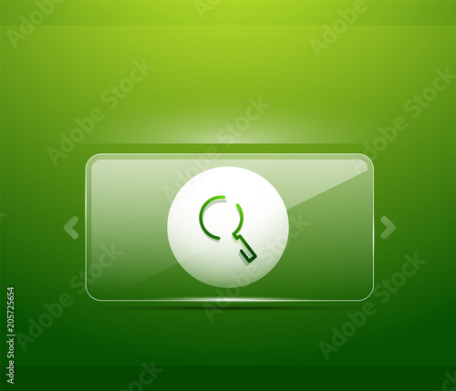 Search magnifyier web button, magnify icon. Modern magnifying glass sign, web site design or mobile app photo