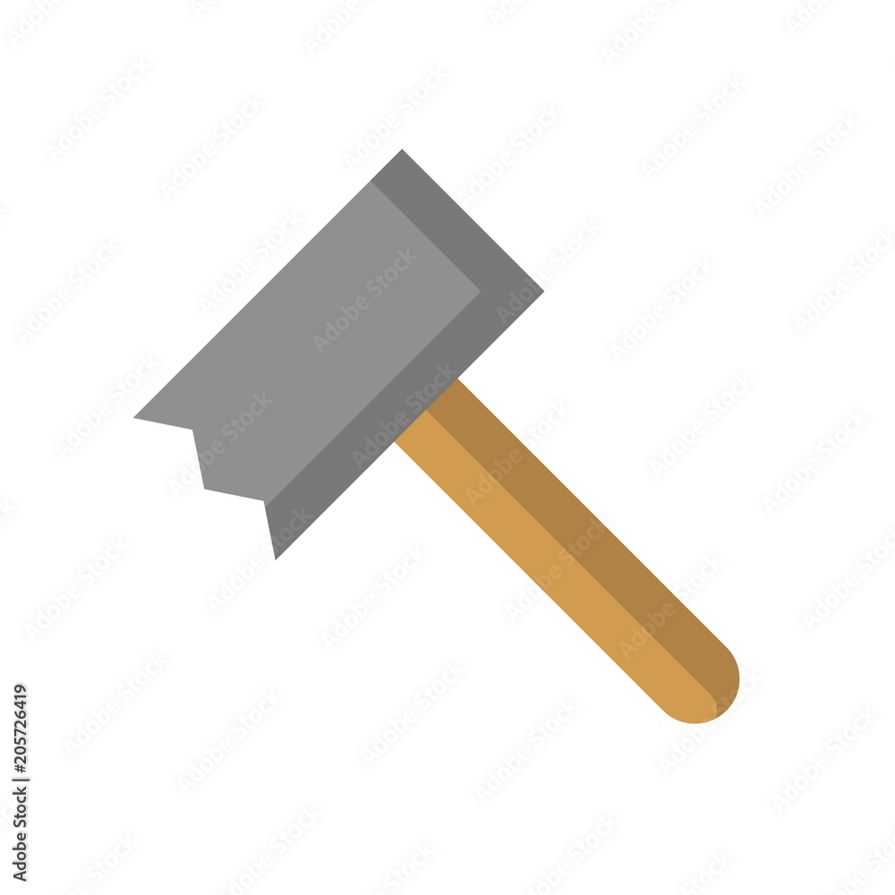 A meat tenderizer or meat pounder icon, flat design isolated vector A meat tenderizer or meat pounder icon, flat design isolated vector