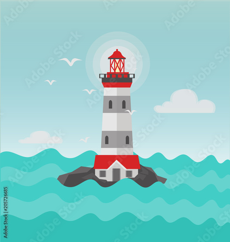 The image of the lighthouses