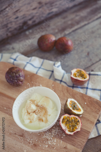 Yogurt and Fruits