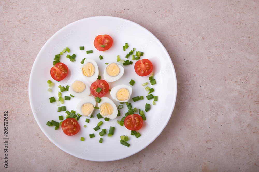 natural nutritious diet vegetable salad of tomatoes and quail eggs natural nutritious diet vegetable salad of tomatoes and quail eggs