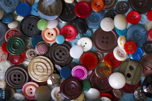 set of colored buttons