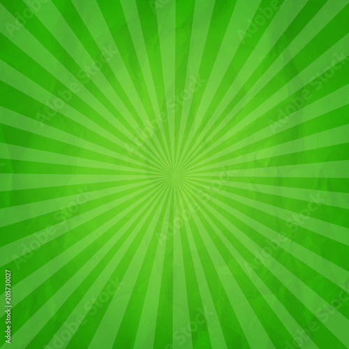 Crumpled Green Sunburst Background