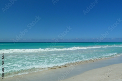 Tropical beach, sea and clear sky
