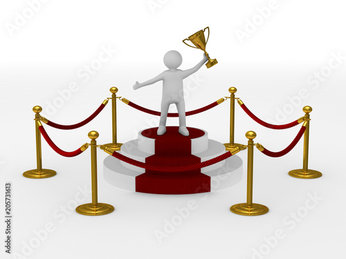 man into barrier rope on wh...
