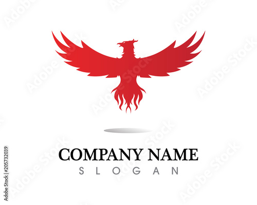 Falcon Wing Logo Template vector icon design © anggasaputro08