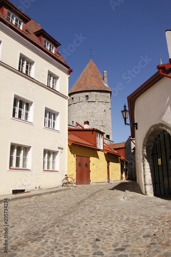 Rue pavés à Tallinn, Estonie