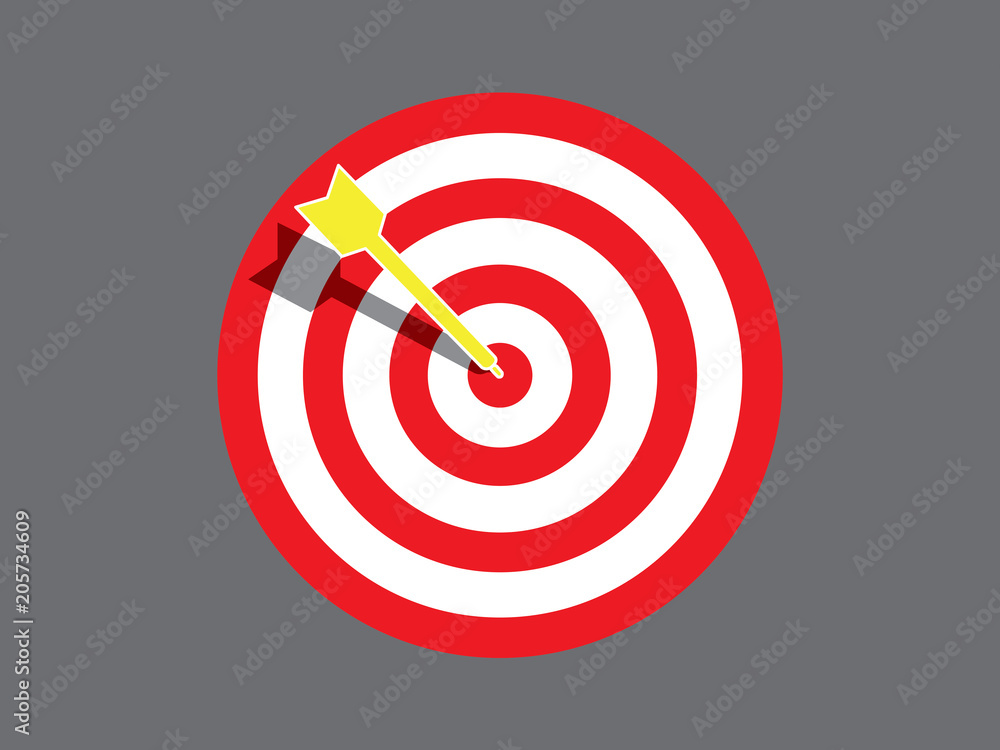Targetbaord with arrow in the center Targetbaord with arrow in the center