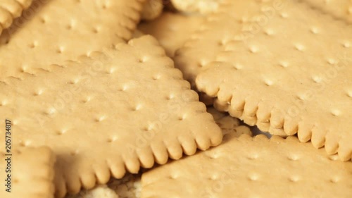 Close up of rotating Biscuit Cookies. No sound.