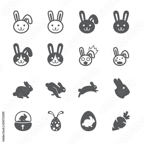Rabbit icon set