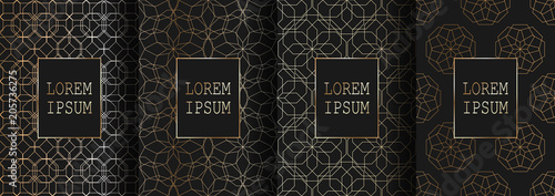 Set of luxury cover templates. Vector cover design for placards, banners, flyers, presentations and cards