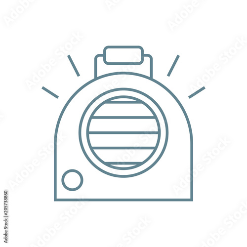 Autonomous heater line icon, vector illustration. Autonomous heater linear concept sign.