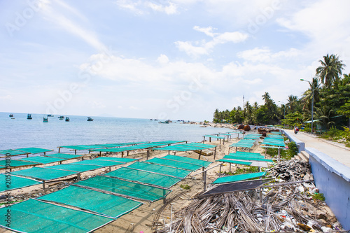 Royalty high quality free stock image of boats at   Nha   beach on Son island  Kien Giang  Vietnam. Near Phu Quoc island