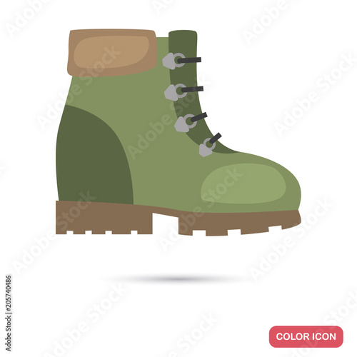 Travel shoe ccolor flat icon