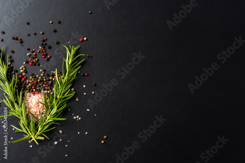 Fototapeta Naklejka Na Ścianę i Meble -  Food background with fresh herbs and spices