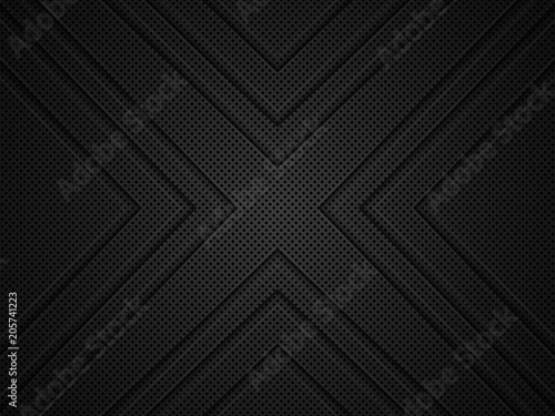 Black metal texture background. Abstract vector illustration