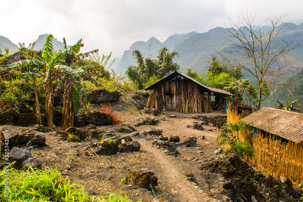 Ha Giang, north extreme loop, North Vietnam, the northern loop, with rice fields, beautuful scenery, villages, and full of motorbikes Ha Giang, north extreme loop, North Vietnam, the northern loop, with rice fields, beautuful scenery, villages, and full of motorbikes