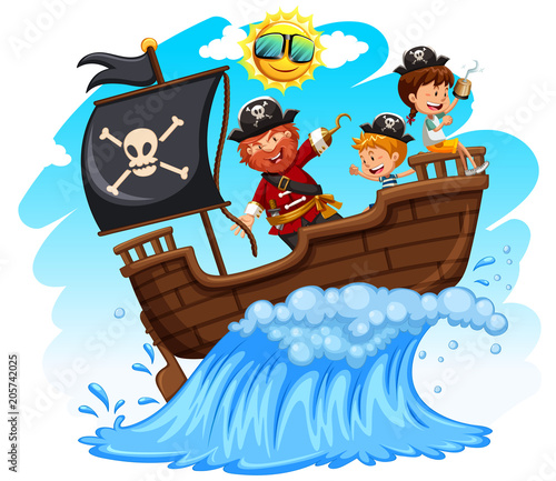 Pirate and Children Fun Trip © blueringmedia
