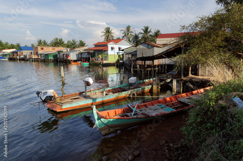 Barques  Kampot - Cambodge