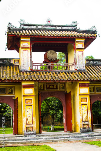 Fototapeta Naklejka Na Ścianę i Meble -  HUE, VIETNAM, April 28th, 2018: Gate of the Forbidden City at Hue, Vietnam